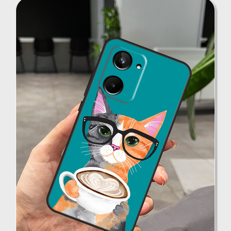 Cute Animal Cat Coffee For Rea - đánh giá và giá Realme C67