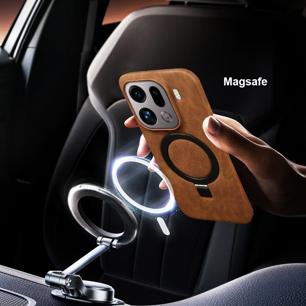 Magnetic Bracket Ring Leather  - đánh giá và giá Oppo Find X8